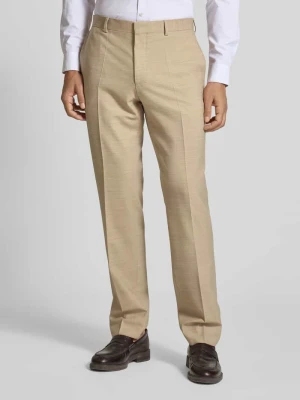Spodnie do garnituru o kroju regular fit z dodatkiem wełny model ‘LEON’ Boss