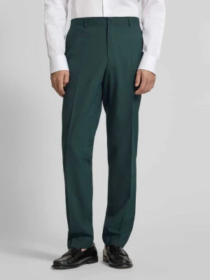 Spodnie do garnituru o kroju regular fit z dodatkiem żywej wełny model ‘LEON’ Boss
