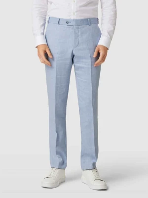 Spodnie do garnituru o kroju regular fit z mieszanki wełny i lnu z dodatkiem jedwabiu Wilvorst