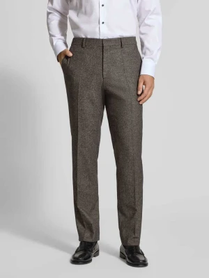 Spodnie do garnituru o kroju regular fit z mieszanki wełny z jedwabiem model ‘LEON’ Boss