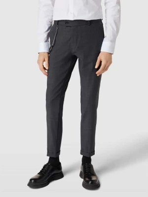 Spodnie do garnituru o kroju regular fit z ozdobnym łańcuszkiem model ‘Cameron’ CG - Club of Gents