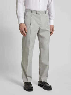 Spodnie do garnituru o kroju regular fit z zakładkami w pasie MCNEAL