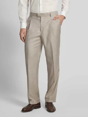 Spodnie do garnituru o kroju regular fit z zakładkami w pasie MCNEAL