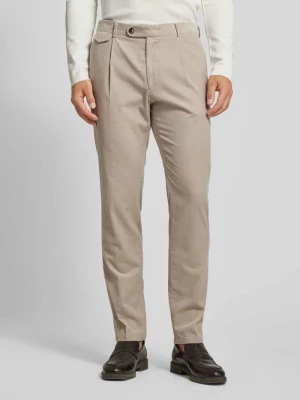 Spodnie do garnituru o kroju regular fit z zakładkami w pasie model ‘Silvi’ Windsor
