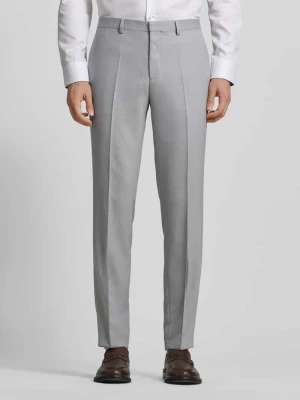 Spodnie do garnituru o kroju skinny fit z dodatkiem wełny model ‘HESTEN253X’ HUGO