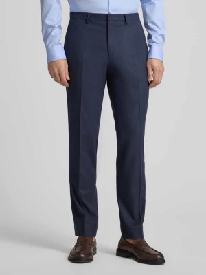 Spodnie do garnituru o kroju skinny fit z dodatkiem wełny model ‘HESTEN253X’ HUGO