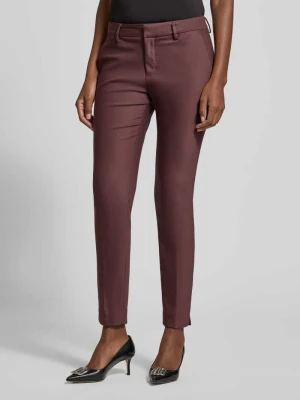 Spodnie do garnituru o kroju skinny fit z lamowanymi kieszeniami z tyłu model ‘Abbey’ MOS MOSH