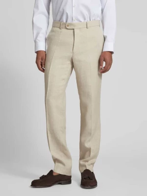 Spodnie do garnituru o kroju slim fit w kant model ‘Shiver’ carl gross