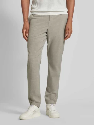 Spodnie do garnituru o kroju slim fit z delikatną fakturą model ‘ROBERT’ Selected Homme