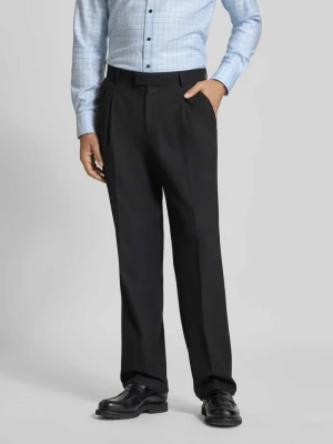 Spodnie do garnituru o kroju slim fit z dodatkiem wiskozy i kantami MCNEAL