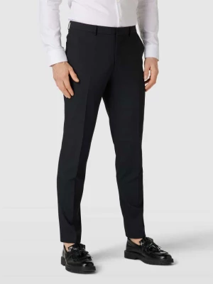 Spodnie do garnituru o kroju slim fit z dodatkiem żywej wełny model ‘Hesten’ HUGO