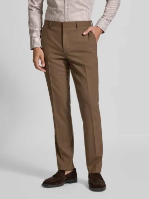 Spodnie do garnituru o kroju slim fit z dodatkiem żywej wełny model ‘HESTEN’ HUGO