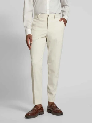 Spodnie do garnituru o kroju slim fit z fakturowanym wzorem model ‘AITOR’ Selected Homme