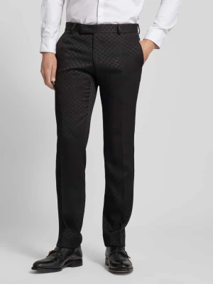 Spodnie do garnituru o kroju slim fit z fakturowanym wzorem model ‘COSMOS’ Karl Lagerfeld