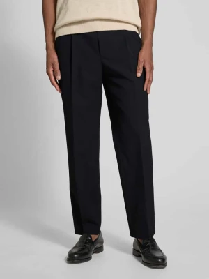 Spodnie do garnituru o kroju slim fit z fakturowanym wzorem model ‘Theodor’ HUGO