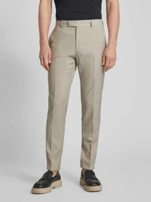 Spodnie do garnituru o kroju slim fit z kieszeniami z tyłu Strellson Piaskowy