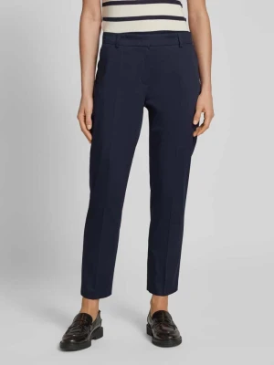 Spodnie do garnituru o kroju slim fit z mieszanki bawełny Christian Berg Granatowy