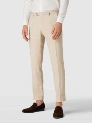 Spodnie do garnituru o kroju slim fit z mieszanki lnu CG – CLUB of GENTS