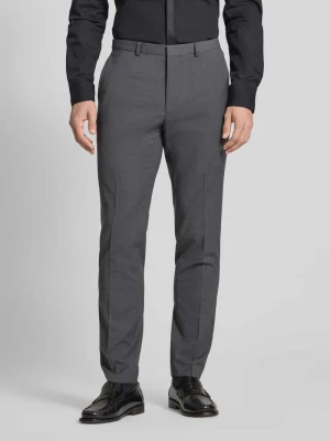 Spodnie do garnituru o kroju slim fit z mieszanki wełny model ‘HESTEN’ HUGO