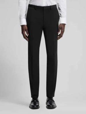 Spodnie do garnituru o kroju slim fit z mieszanki wełny model ‘HESTEN’ HUGO