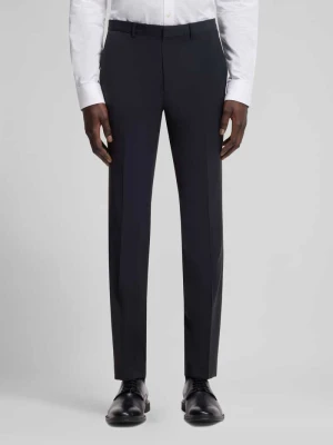 Spodnie do garnituru o kroju slim fit z mieszanki wełny model ‘HESTEN’ HUGO