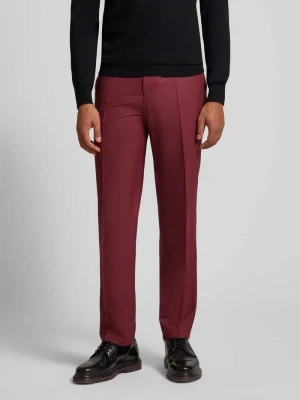 Spodnie do garnituru o kroju slim fit z mieszanki wełny model ‘HESTEN’ HUGO