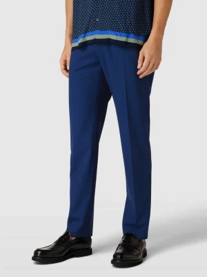 Spodnie do garnituru o kroju slim fit z mieszanki żywej wełny model ‘Genius’ Boss Niebieski