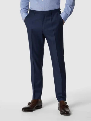 Spodnie do garnituru o kroju slim fit z wełny merino Roy Robson Granatowy