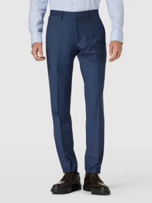 Spodnie do garnituru o kroju slim fit z wełny merino w odcieniu błękitu królewskiego Roy Robson