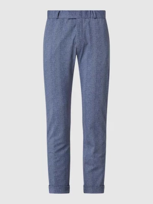 Spodnie do garnituru o kroju slim fit ze wzorem w kratę glencheck model ‘Kody’ Digel