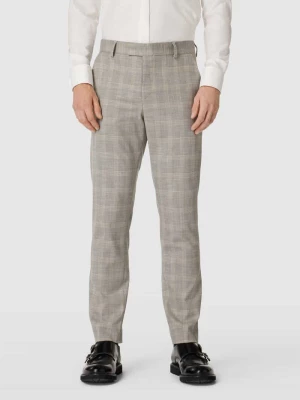 Spodnie do garnituru o kroju slim fit ze wzorem w kratę glencheck model ‘NEIL’ Selected Homme