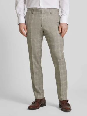 Spodnie do garnituru o kroju slim fit ze wzorem w kratę glencheck Roy Robson
