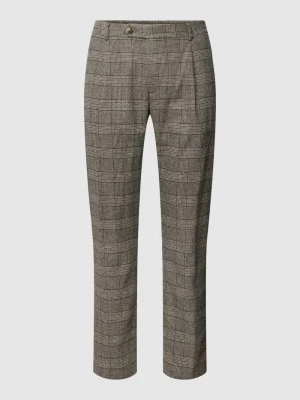 Spodnie do garnituru o kroju slim fit ze wzorem w kratę glencheck Windsor