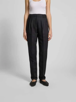 Spodnie do garnituru o kroju tapered fit z kontrafałdami Black Palms