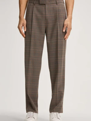Spodnie do garnituru Rennet w kolorze brązowym w kratkę Joop