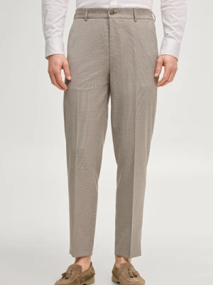 Spodnie do garnituru typu modułowego River w beżową kratę Joop