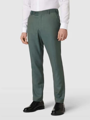 Spodnie do garnituru z wpuszczanymi kieszeniami w stylu francuskim w kolorze ciemnozielonym Wilvorst