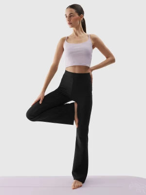 Spodnie do jogi szybkoschnące damskie - czarne 4F