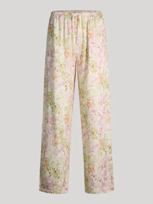 Spodnie domowe Wild Bloom w kolorze kremowym/różowym w kwiatowy wzór Joop