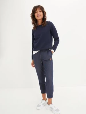 Zdjęcie produktu Spodnie dresowe 7/8 w optyce dżinsowych bonprix