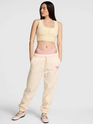 PINK Spodnie dresowe bawełniane Campus Fleece Victoria's Secret
