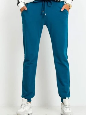 Spodnie dresowe damskie basic- niebieskie BASIC FEEL GOOD