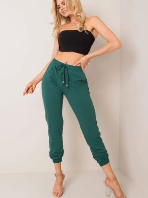 Spodnie dresowe damskie basic zielone BASIC FEEL GOOD