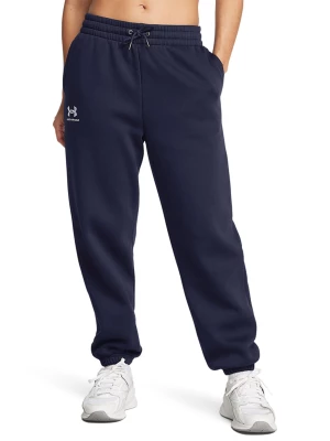 Spodnie dresowe damskie Under Armour Essential Fleece Joggers - granatowe