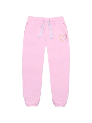 Spodnie dresowe dla dziewczynki - różowe Minoti