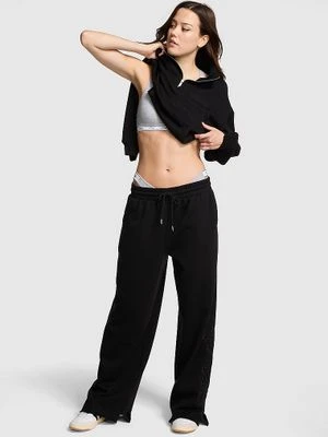 Spodnie dresowe Ivy Fleece Wide-Leg Split-Hem Victoria's Secret