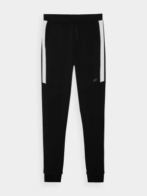 Spodnie dresowe joggery chłopięce - czarne 4F