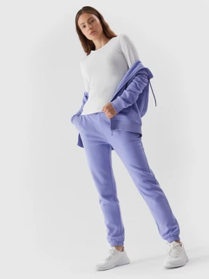 Spodnie dresowe joggery damskie - niebieskie 4F