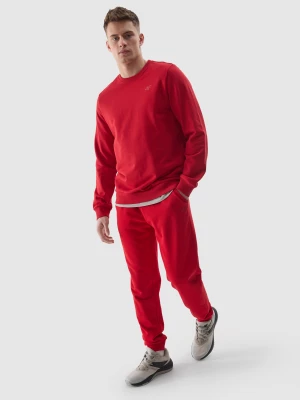 Spodnie dresowe joggery męskie - czerwone 4F