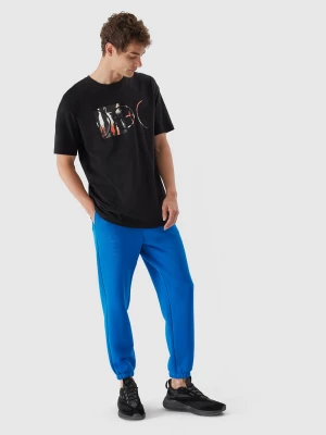 Spodnie dresowe joggery męskie - niebieskie 4F